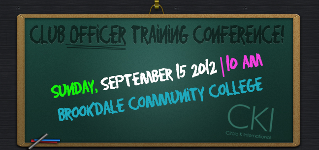 Club Officer Training 2013